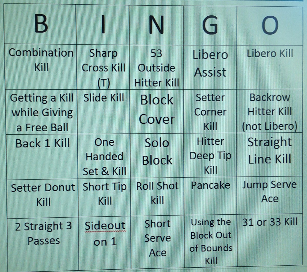 Volleyball Drills Bingo HubPages