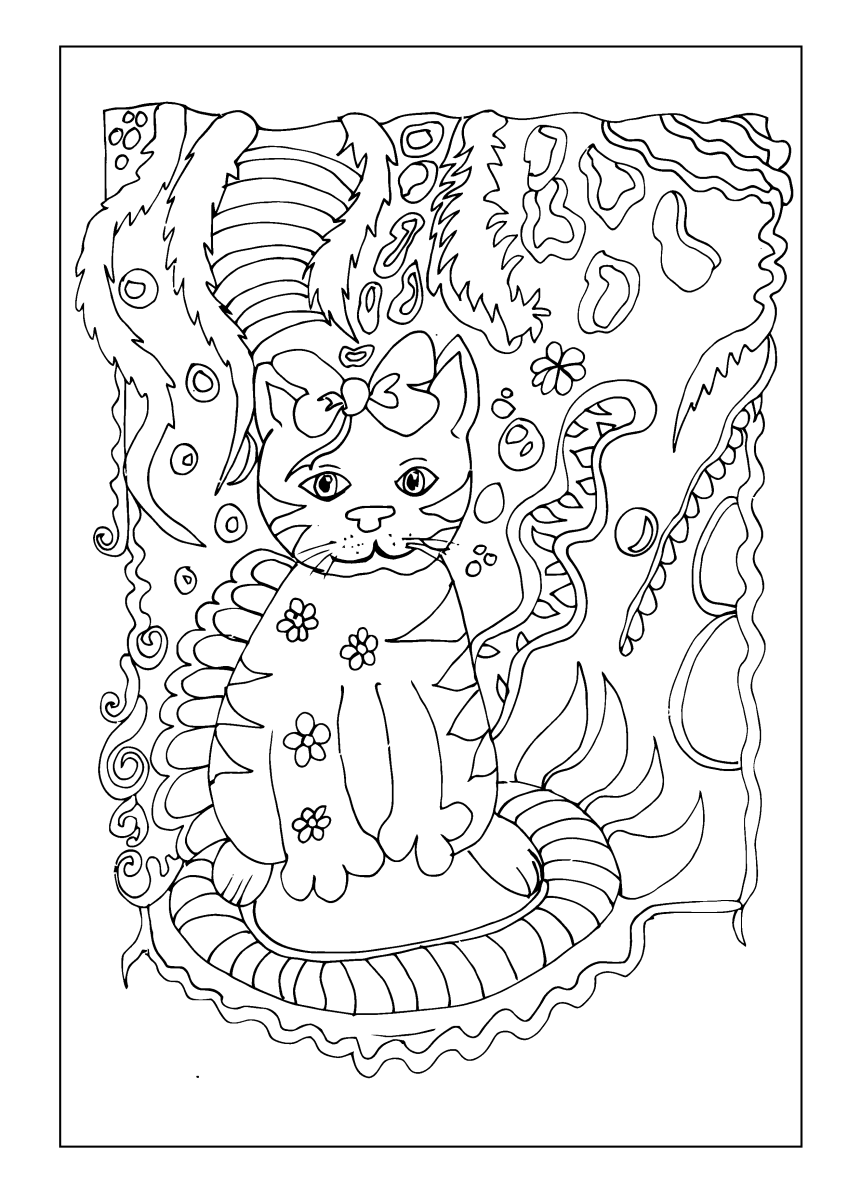 10 Free Printable Cat Coloring Pages for Kids HubPages