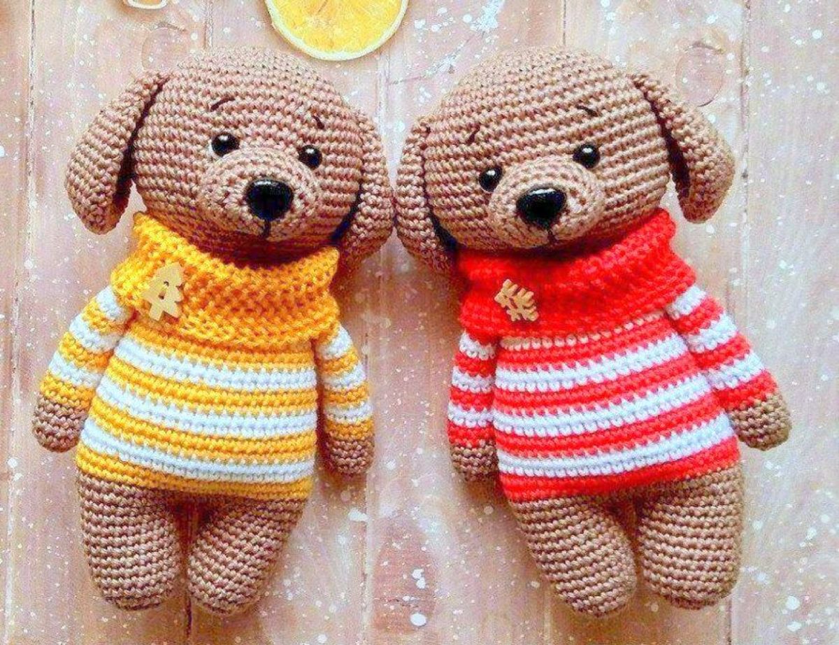 Dog in Sweater Amigurumi Doll Free Crochet Pattern! HubPages