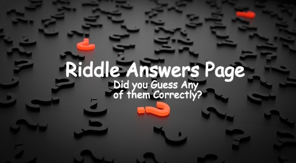 Riddles Answer Page - Are You Stumped? | HubPages