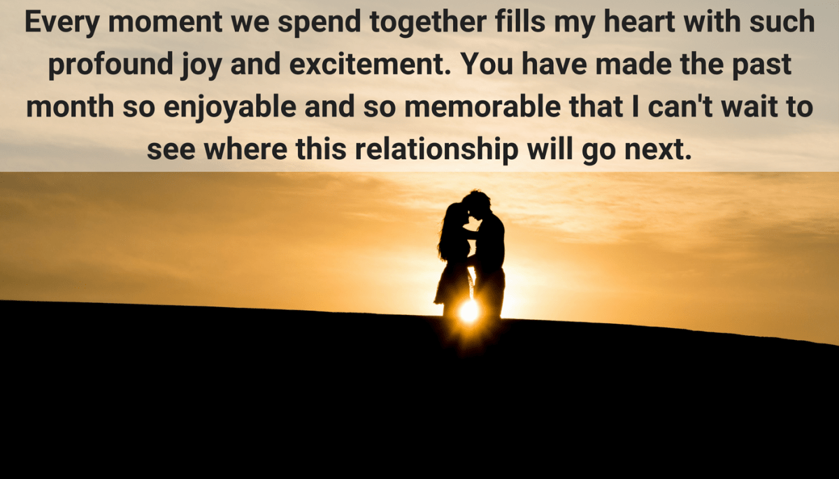 Happy One Month Anniversary Quotes, Poems, and Messages