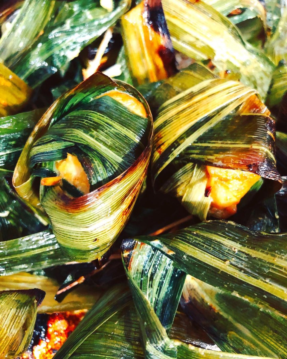 Ayam Bakar Daun Pandan (Pandan Leaf Baked Chicken