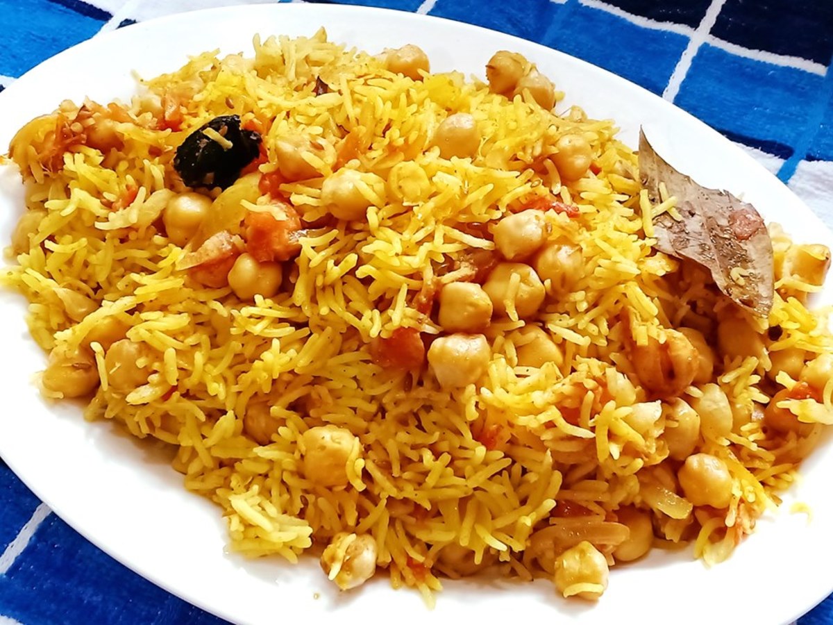 How to Make Indian Chole Pulao (Chickpeas and Rice Dish) Delishably