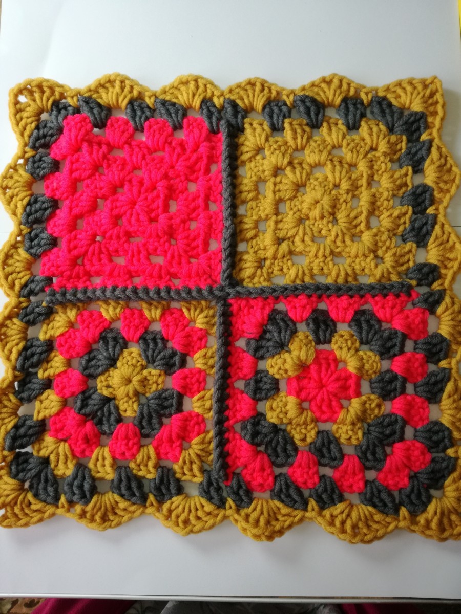 How to Crochet a Granny Square Corner Border HubPages
