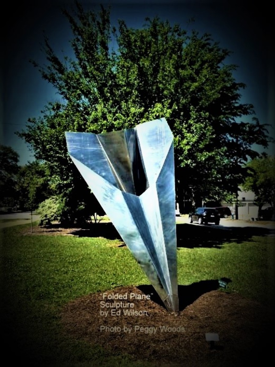Paper Airplanes Metal Sculpture by Ed Wilson Houston