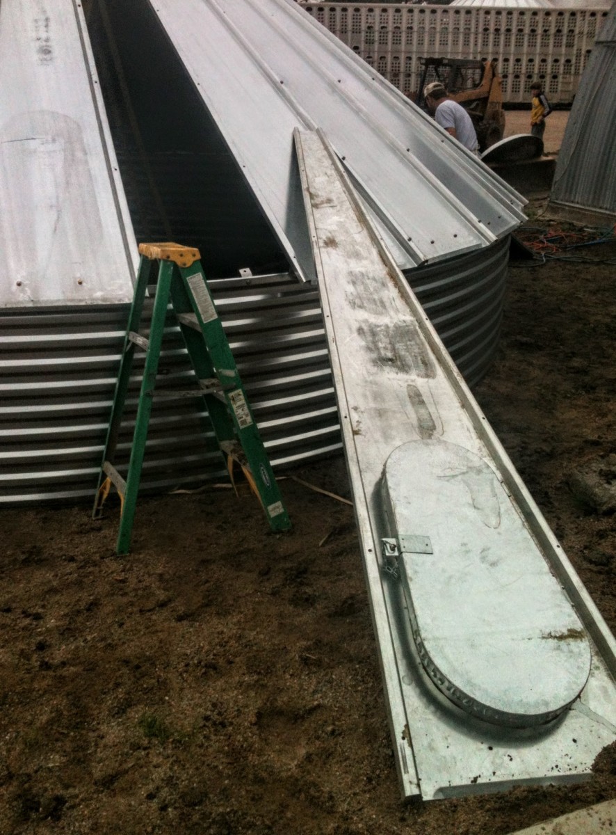 How to Build a Grain BinRoof, Peak Ring, Lid, Safety Ring, and Roof