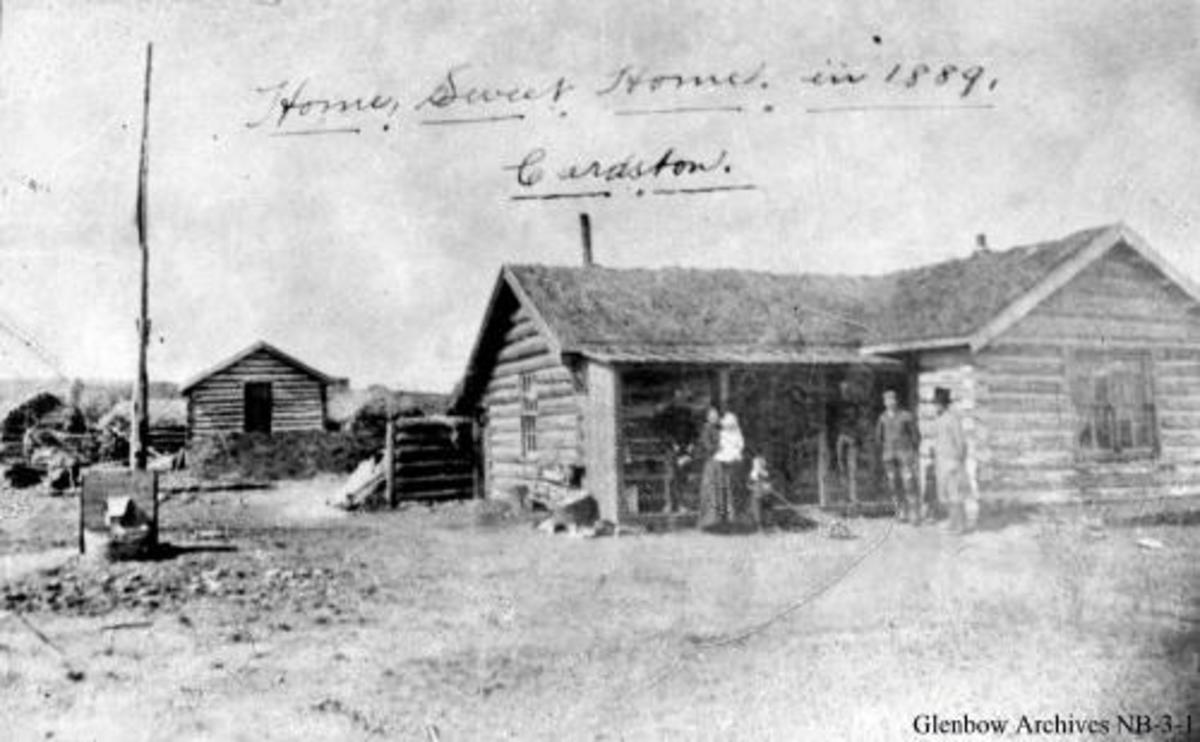 Visiting the Card Pioneer Home, Cardston, Alberta Log Cabin of the