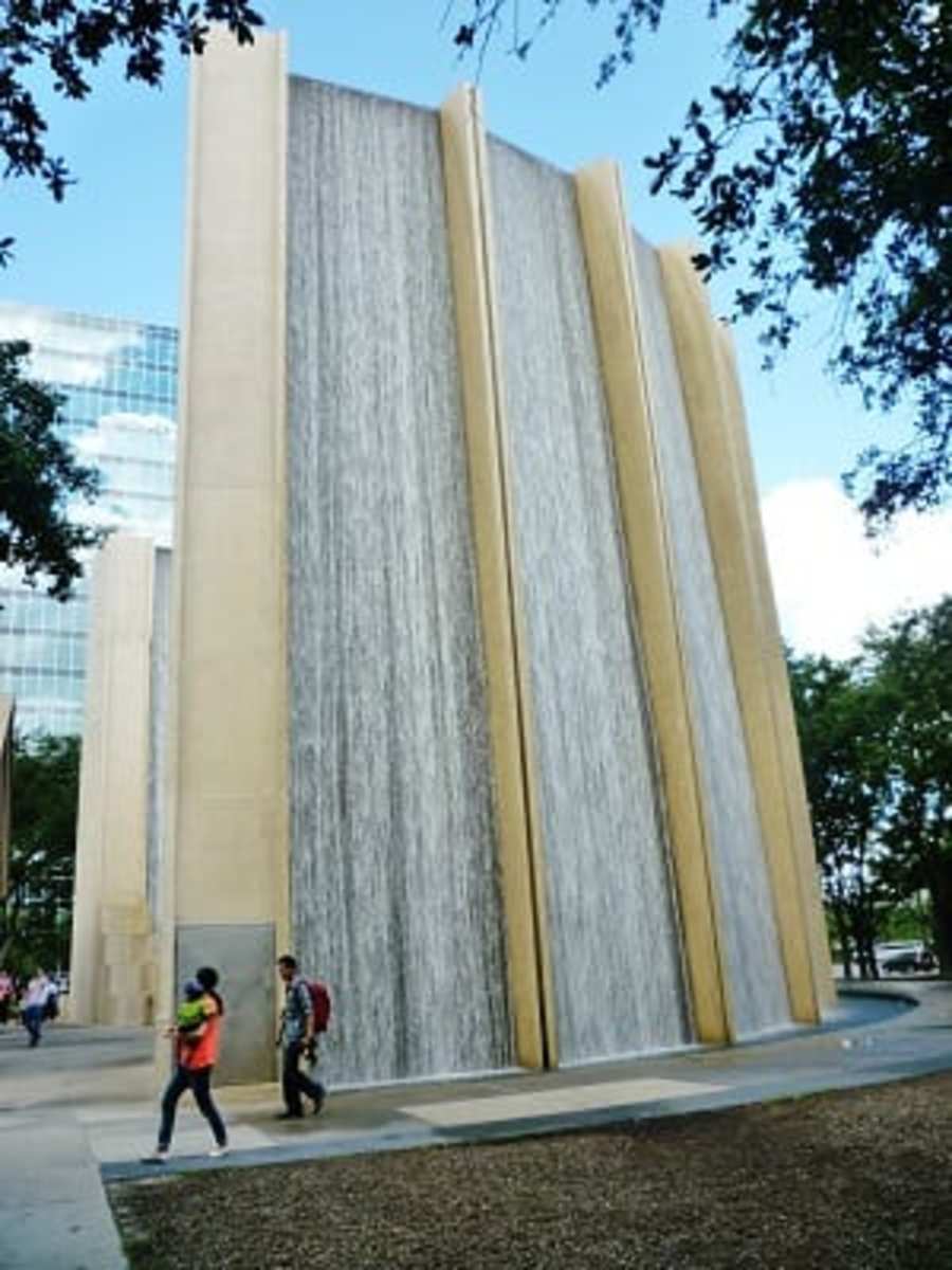 Landmark Williams Water Wall in Galleria Area of Houston WanderWisdom