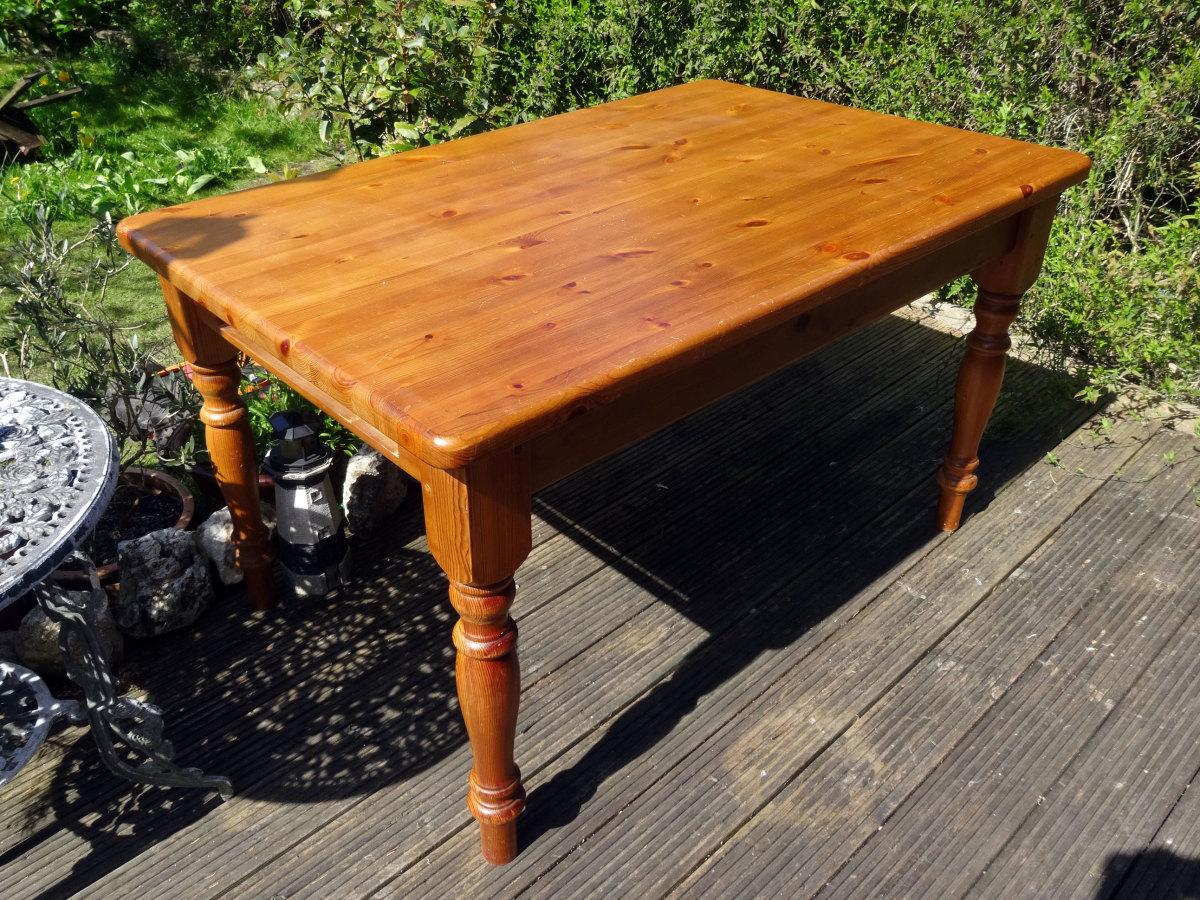 Renovate & Repurpose an Oak Dining Table Into Sewing Table