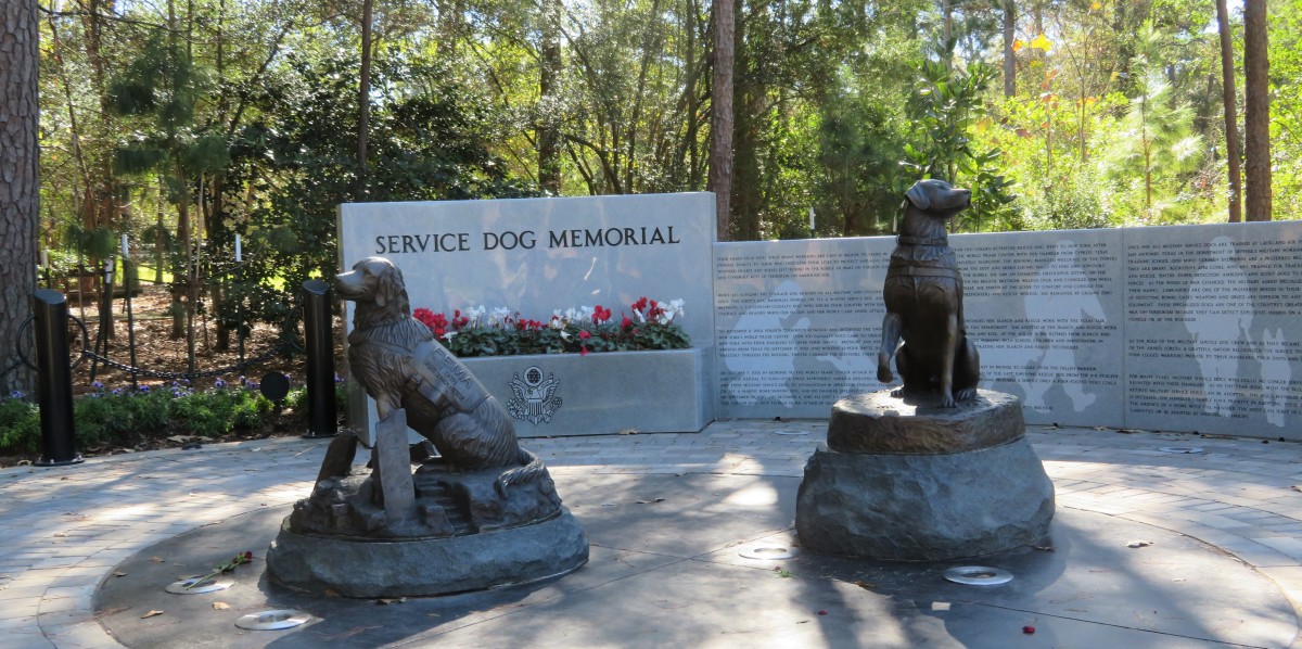 Service Dog Memorial in Houston LetterPile