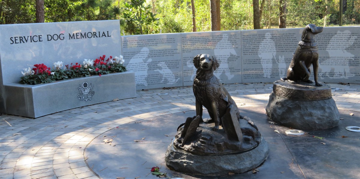 Service Dog Memorial in Houston LetterPile