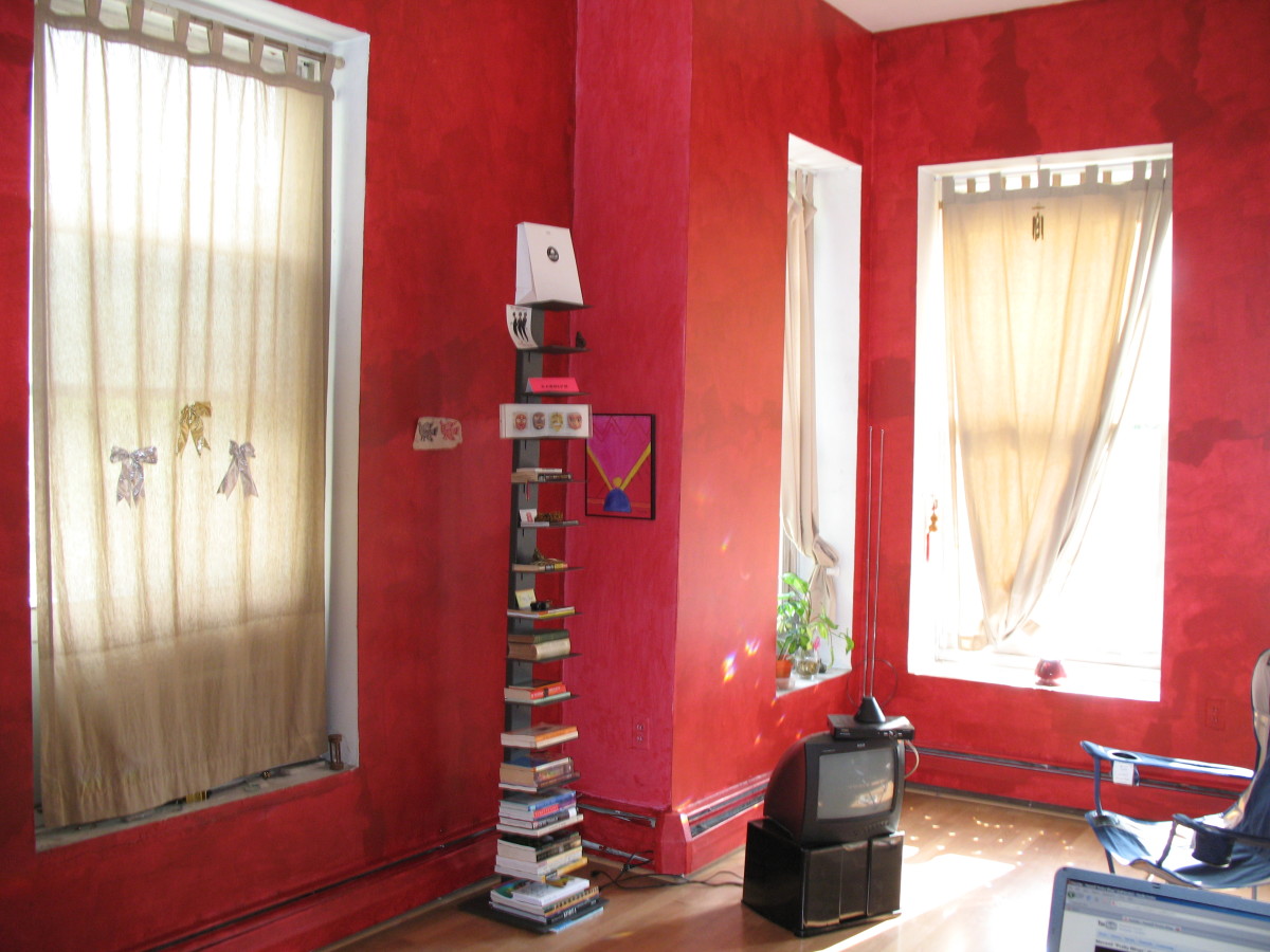 Using Zero VOC Red Paint in My Living Room to Reduce Hazardous Outgassing