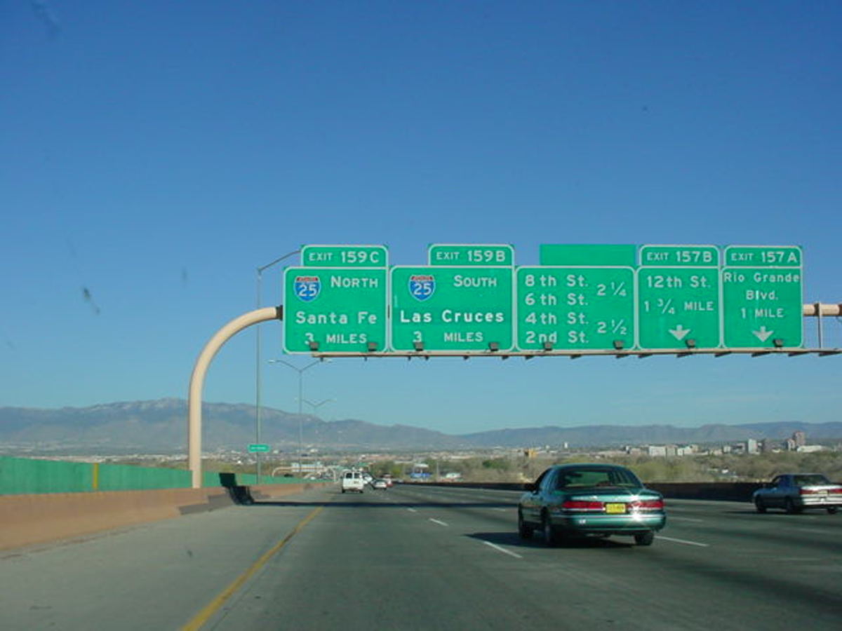 Historic Route 66 and Interstate 40 Traveling Across Western States