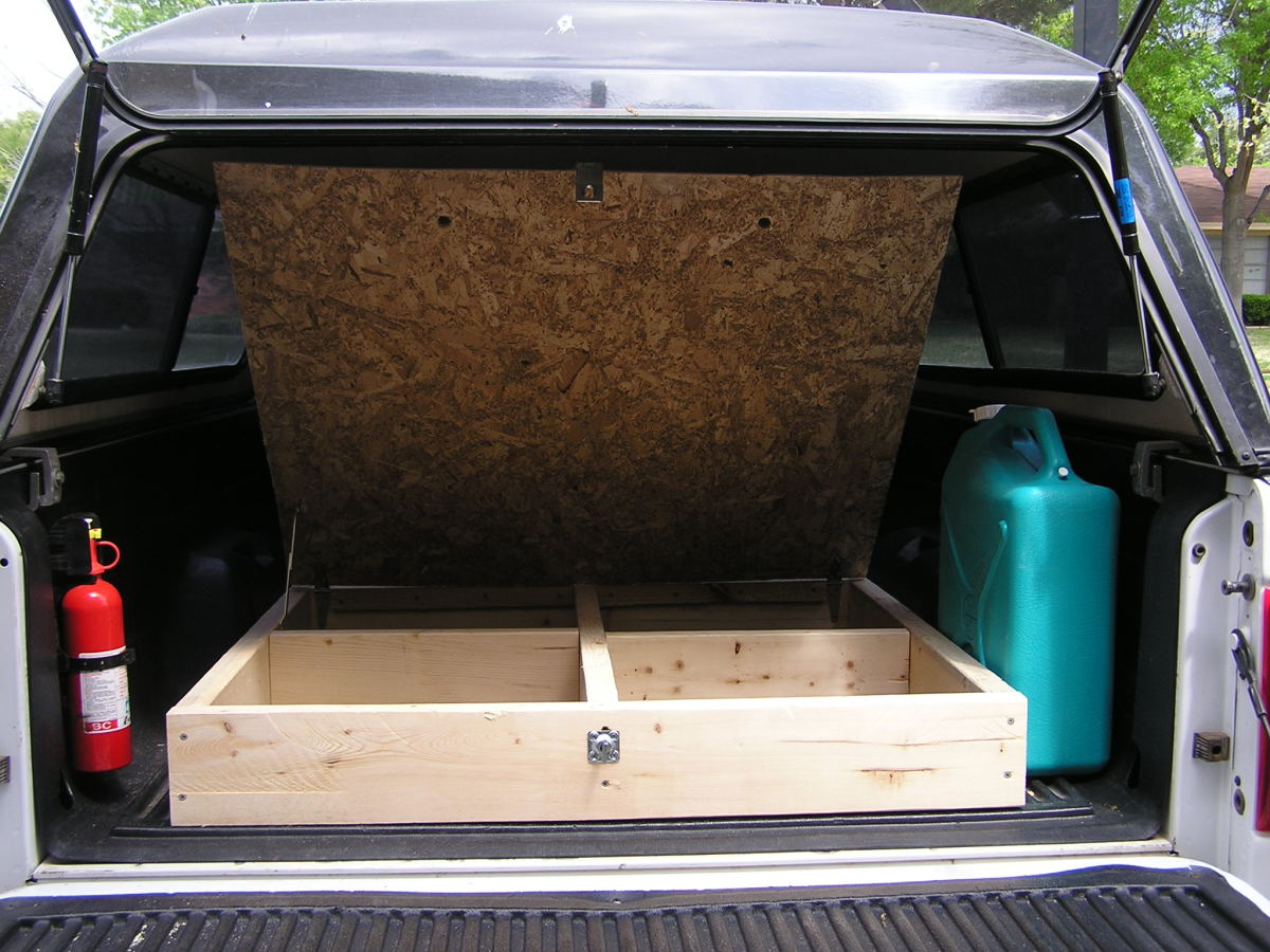 Homemade Truck Bed Storage and Sleeping Platform for Camping AxleAddict
