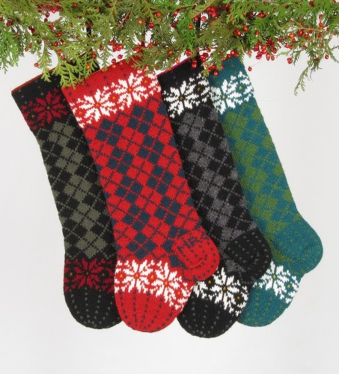 Checkered Christmas Stockings Knit Christmas Stockings hubpages