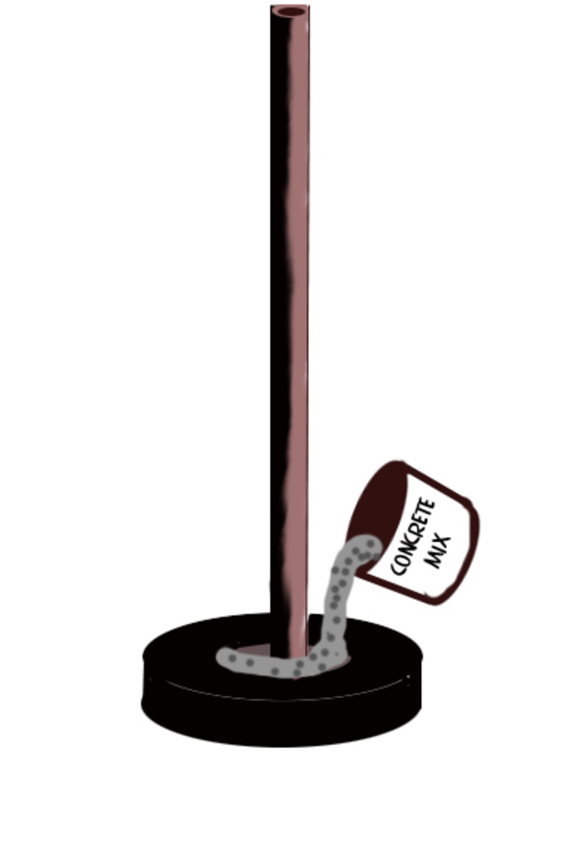 Volleyball Post from a Tire HubPages