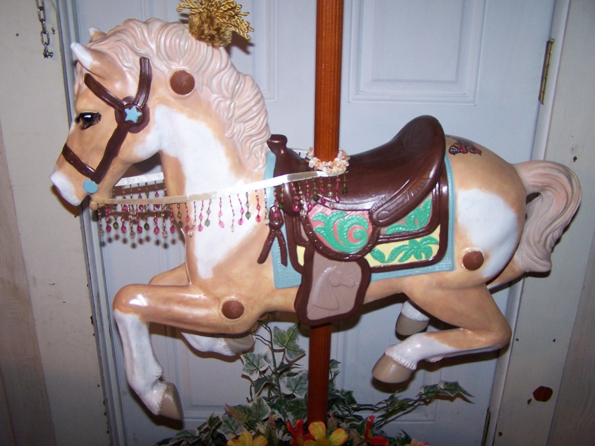 How To Create Your Own Carousel Horse and Stand From Childs Hobby Horse