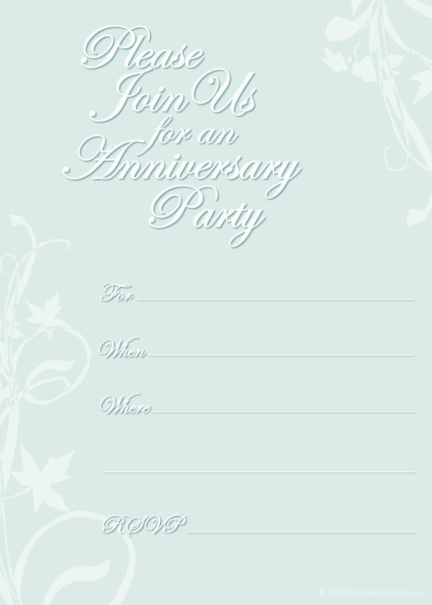 Free Anniversary Party Invitations Templates and Ideas HubPages