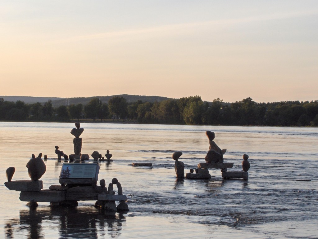 "Rock On" Stone Sculptures in the Ottawa River, Remic Rapids, Ottawa