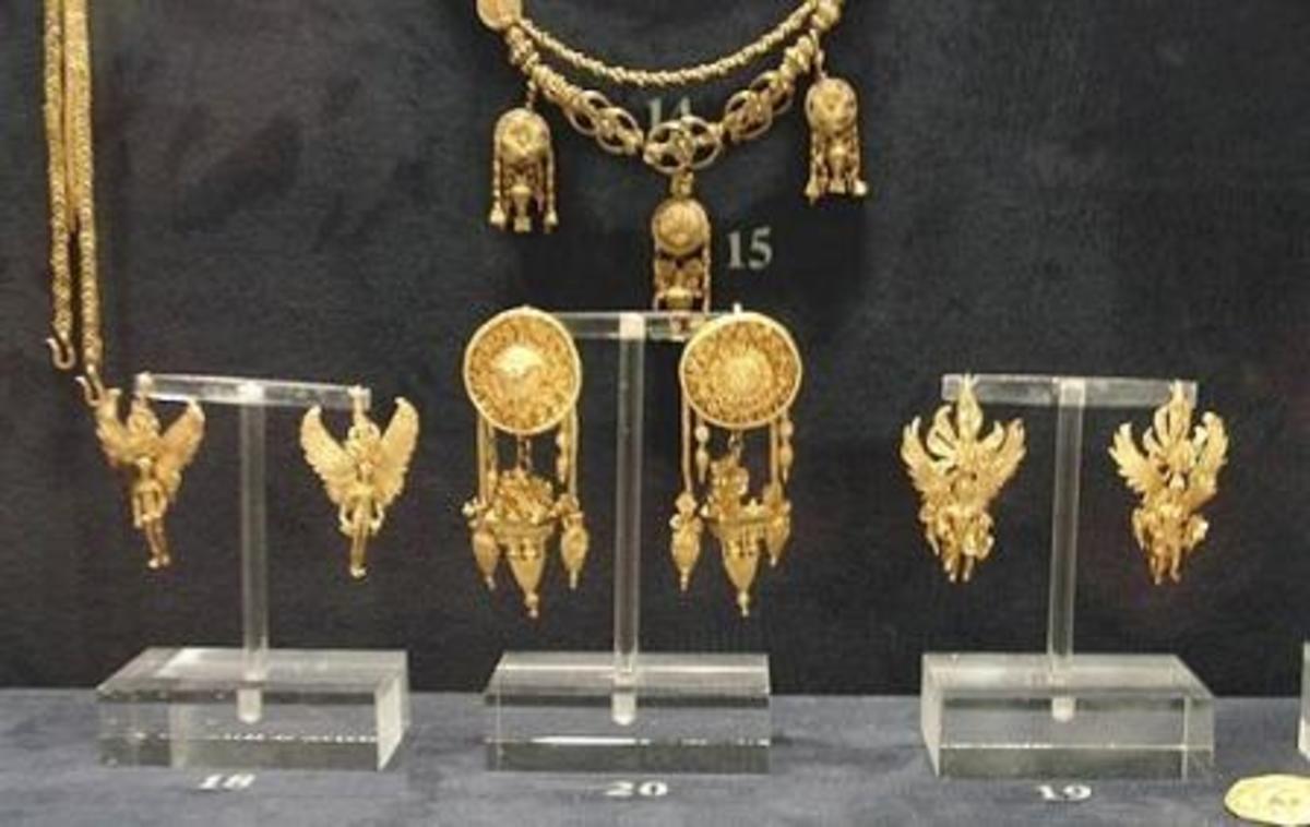Ancient Greek jewelry charm of the past