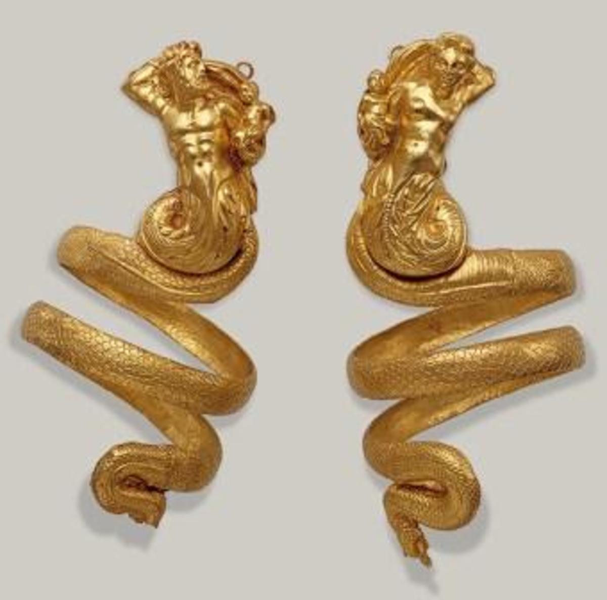 Ancient Greek jewelry charm of the past