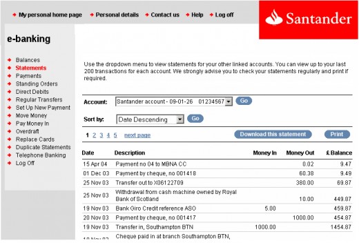 My Banco Santander UK Online Banking Review 2011 HubPages