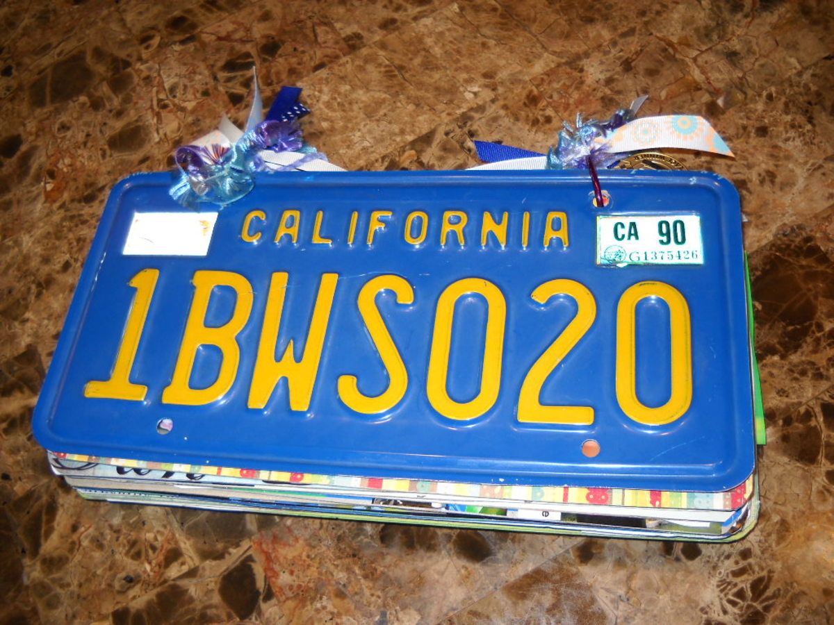 How to make a License Plate Scrapbook hubpages