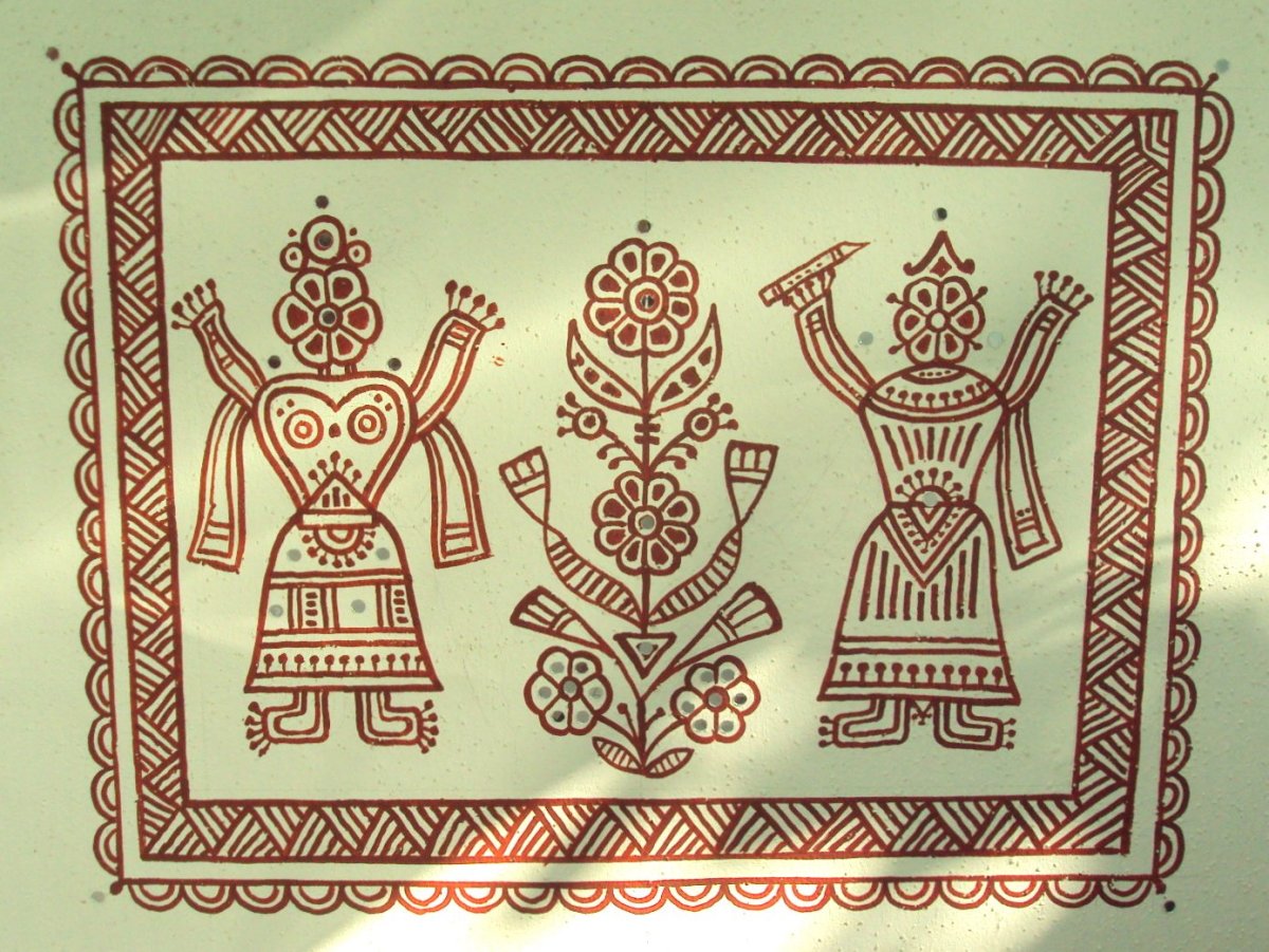 Bheenth Chitra A unique Indian tribal wall art style (Step by step
