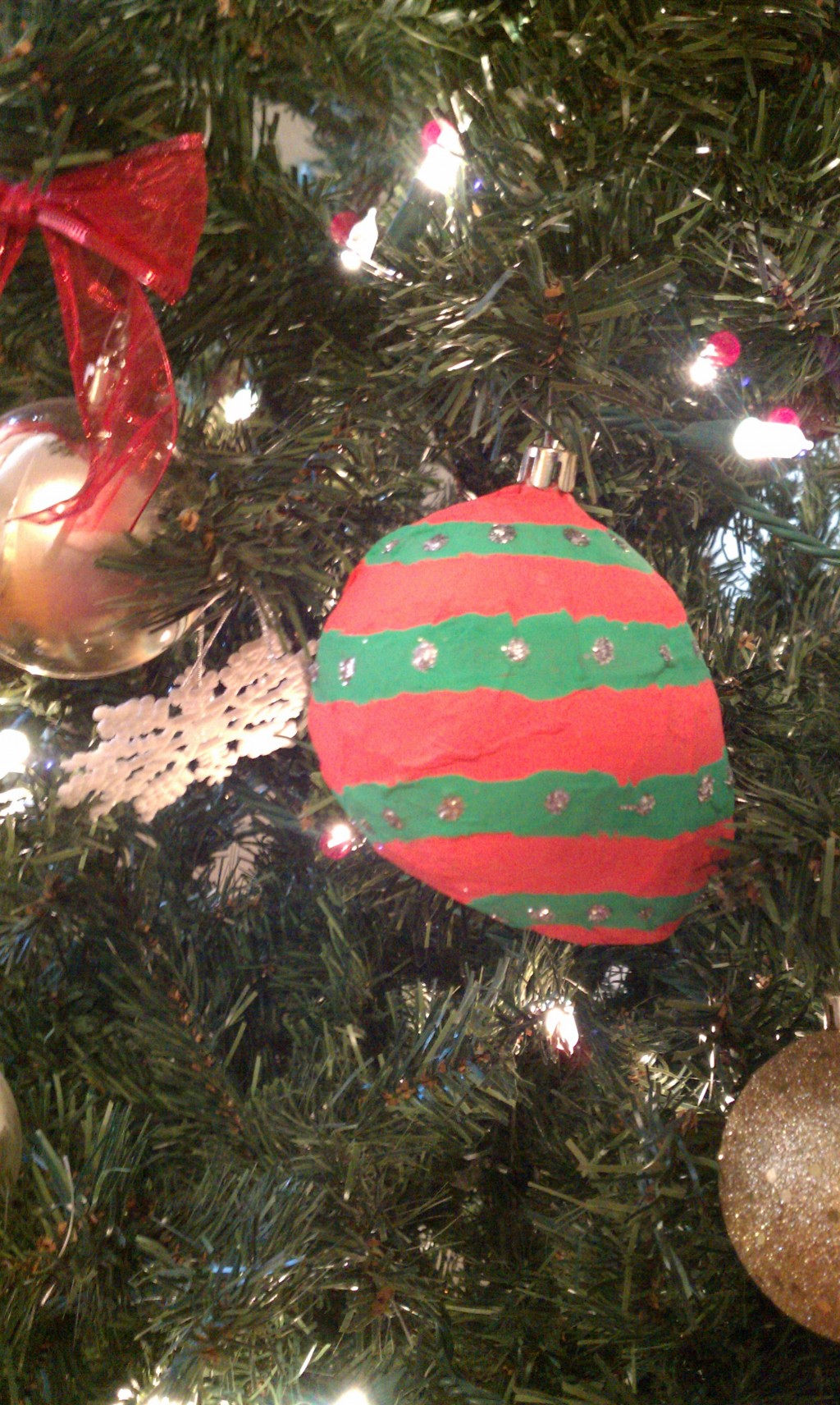 Festive Paper Mache Christmas Ornaments