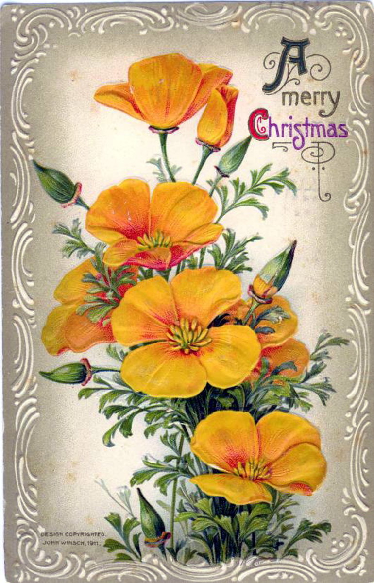 Free Floral Vintage Christmas Cards hubpages