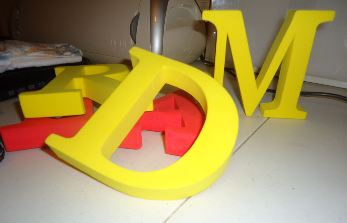 Frugal Interior Design Make Large Decorative Words from Cheap Foam