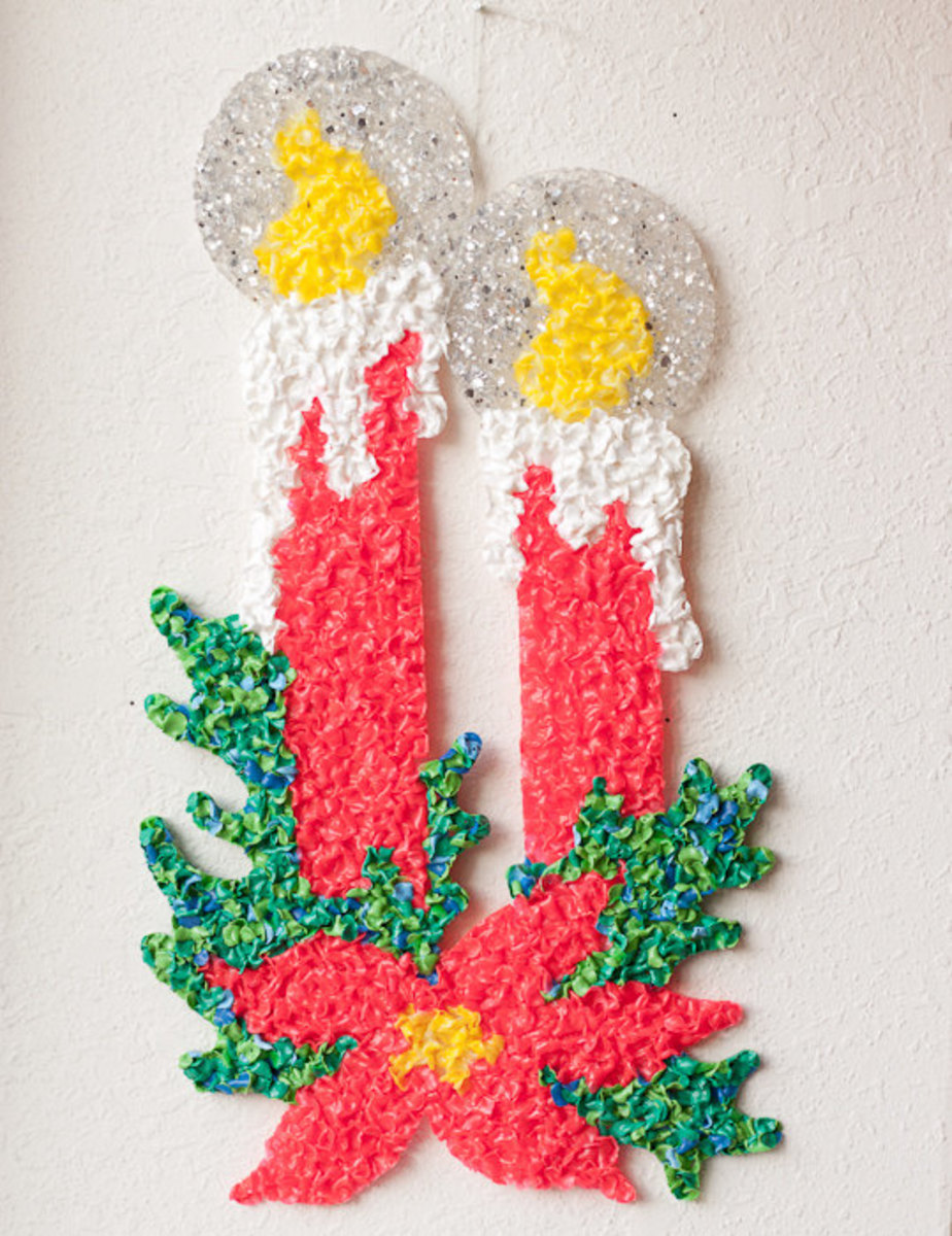 A Unique Halloween and Christmas Decoration, Melted Popcorn Plastic