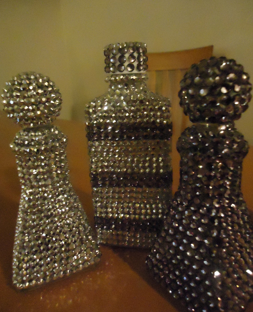 DIY Home Décor Make RhinestoneCovered Bottles Dengarden