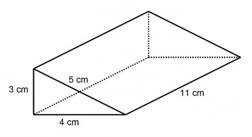 How to Work Out the Surface Area of a Triangular Prism (Right Angled