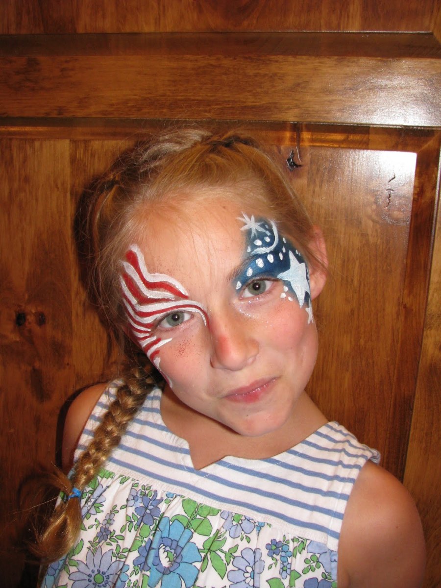 Patriotic Face Painting for Americans Designs, Tips and Tutorials