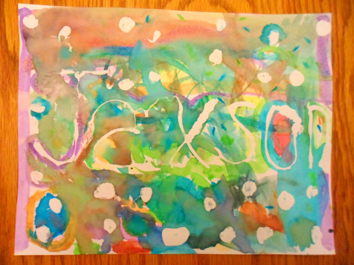 Rubber Cement Art Ideas for Kids