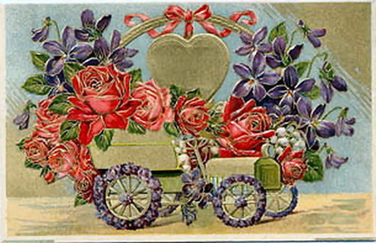 Free Vintage Valentine's Day Flowers Clip Art