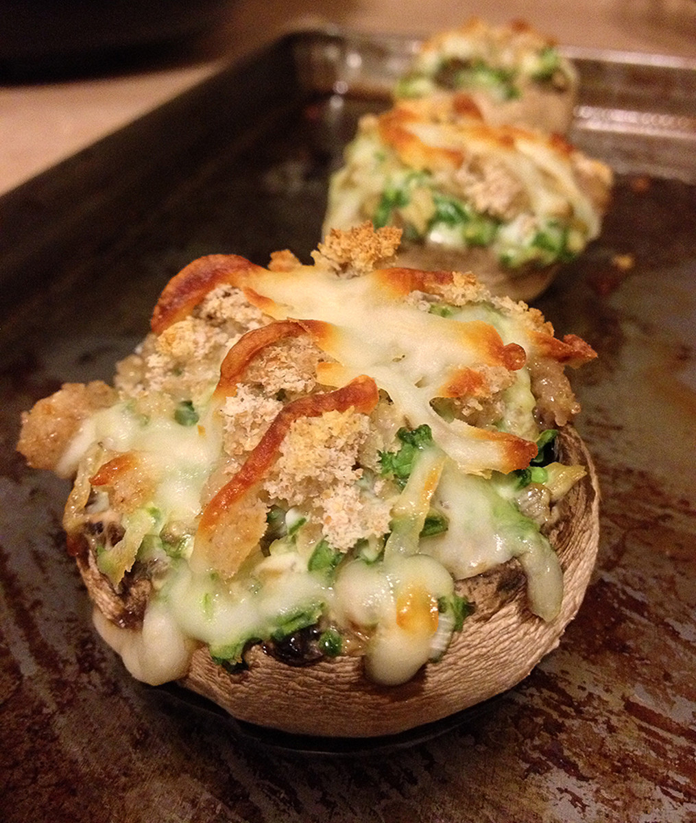 OvenBaked Spinach and Cheese Stuffed Mushrooms With Parmesan Delishably