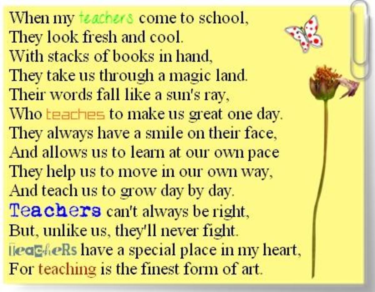 Thanks Message For Students On Teachers Day Thank You Notes and Poems for Teachers HubPages