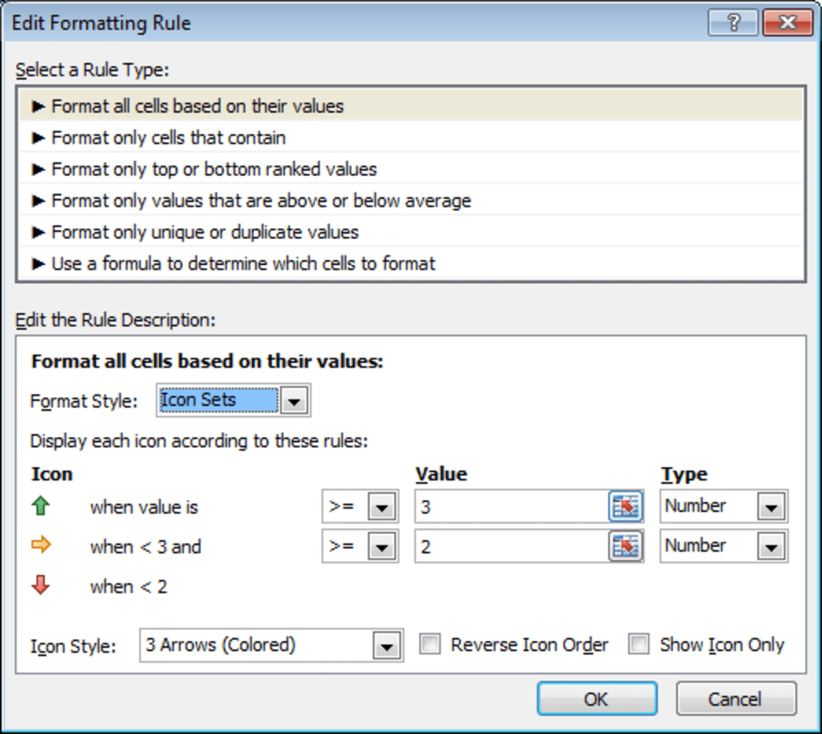 Conditional Formatting in Excel 2007 and Excel 2010 Spreadsheets Using