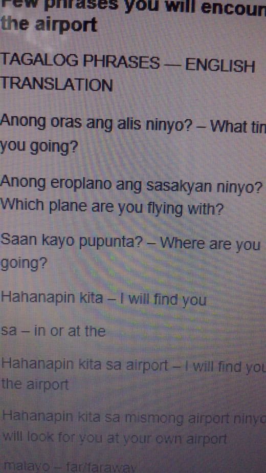 Tagalog Phrases and Words translated to English hubpages