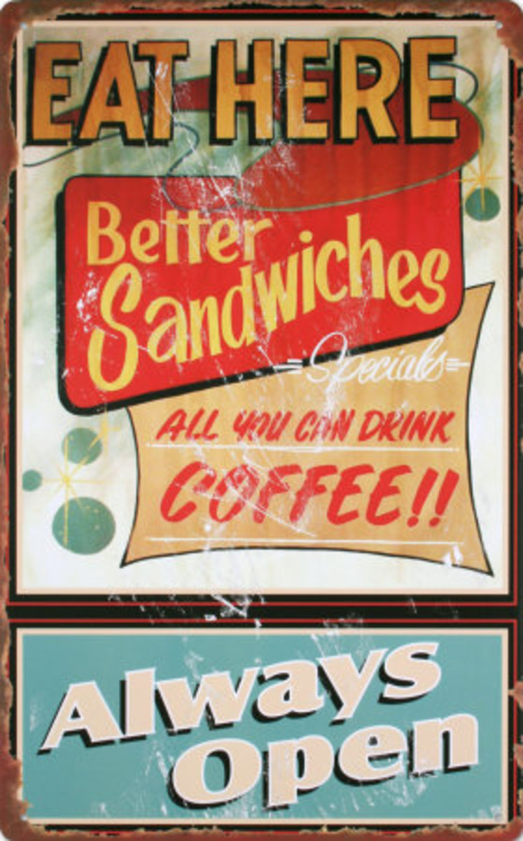 Vintage Tin Signs Garage Signs