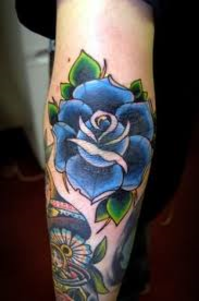 Blue Rose Tattoo Designs And IdeasBlue Rose Tattoo Meanings And