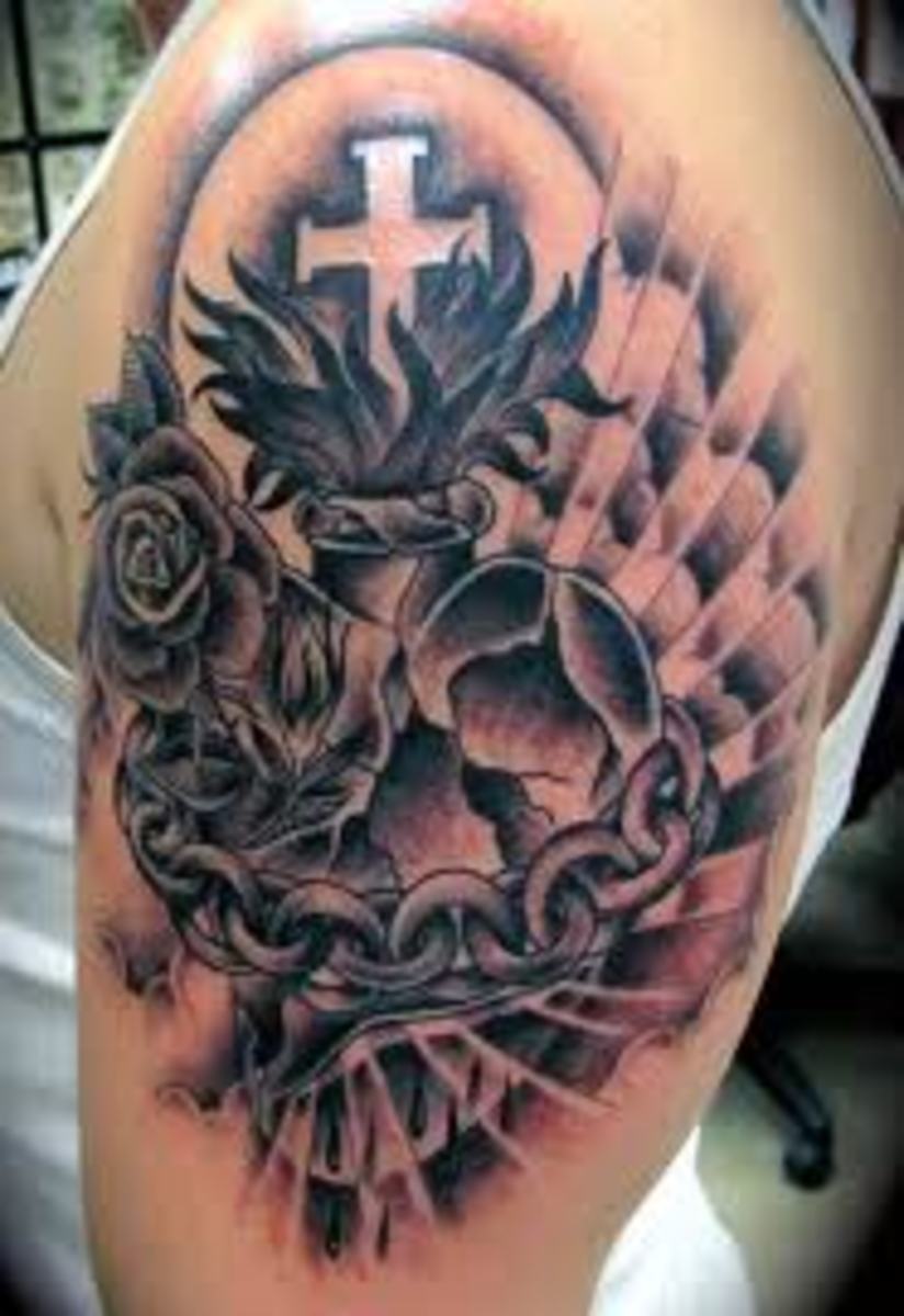 Heart And Rose Tattoos And DesignsHeart And Rose Tattoo