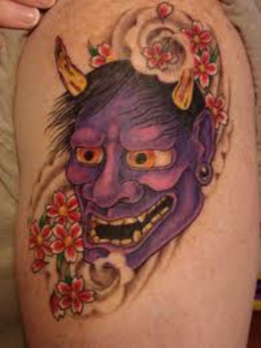 Japanese Hannya Mask Tattoo Designs, Meanings, and Ideas