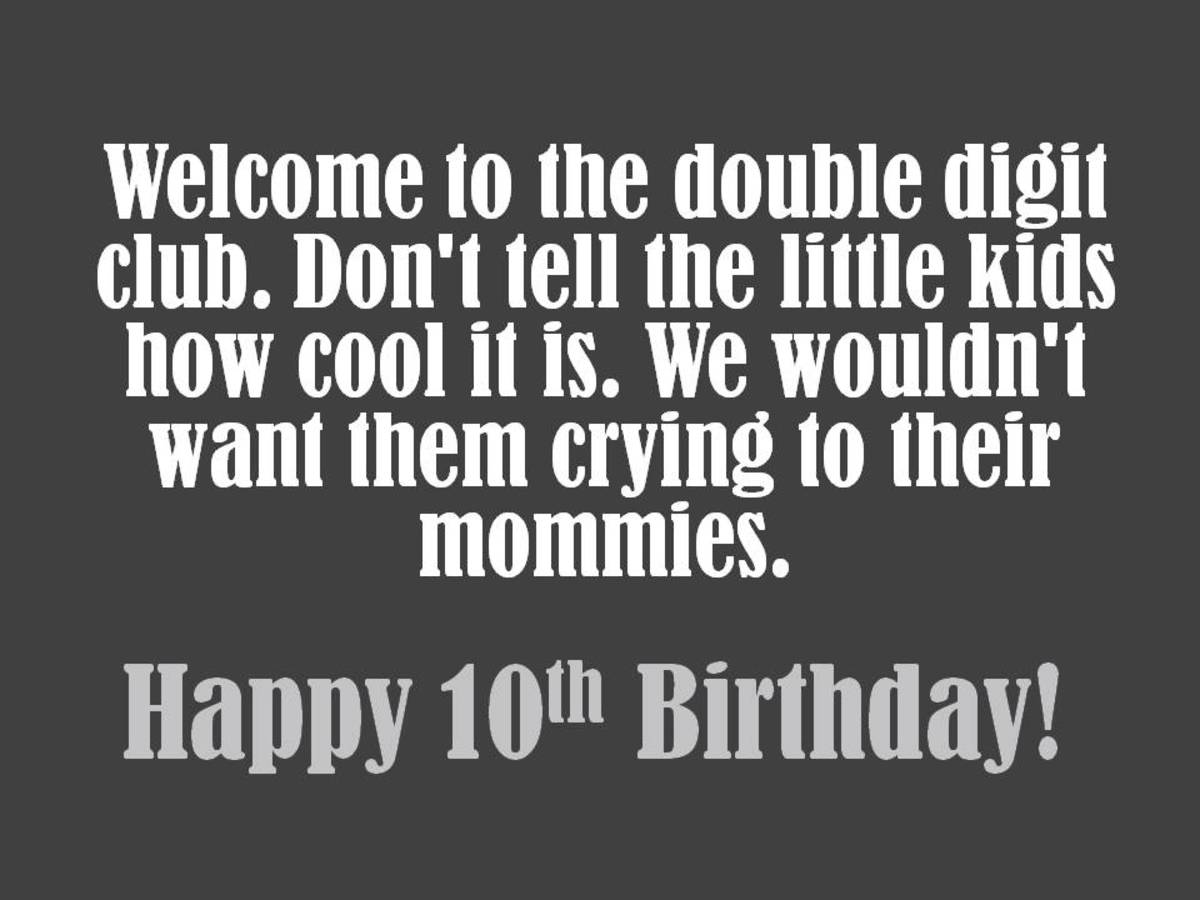 10th Birthday Wishes What to Write in a 10th Birthday Card HubPages