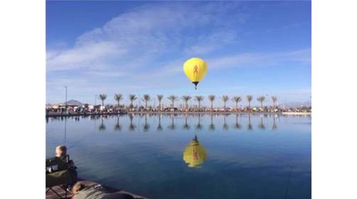 Fish are Biting at Urban Phoenix, AZ Metro Lakes Day Trout Fishing