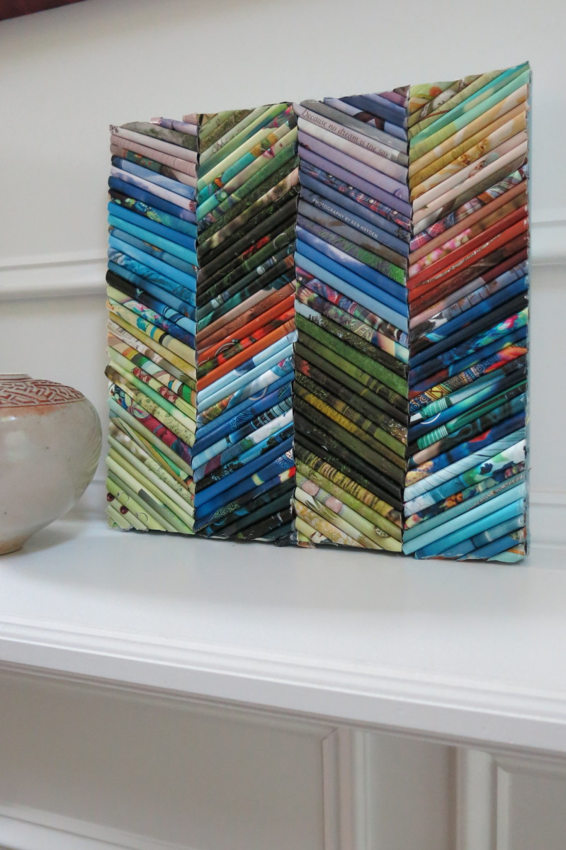 NoSew Quilt Block Using Paper from Magazines, Maps, and Gift Wrap