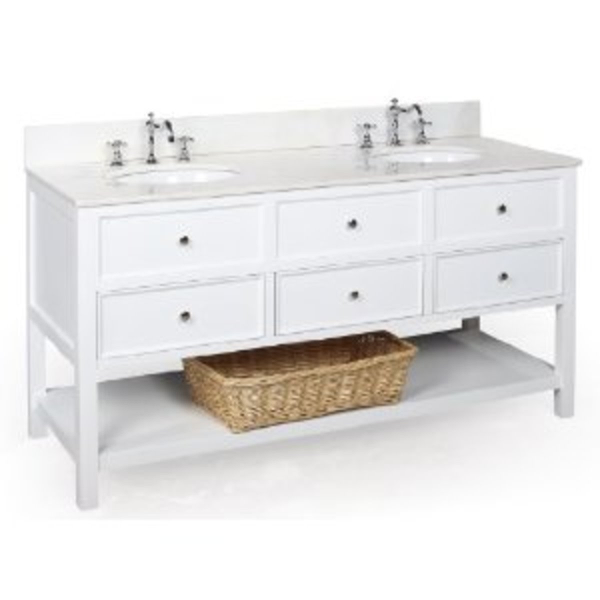 Pottery Barn Style Bathroom Double Vanities