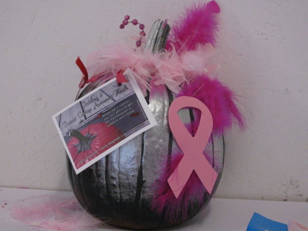 Paint Pink Pumpkins for Breast Cancer